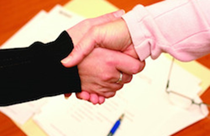 Shaking hands